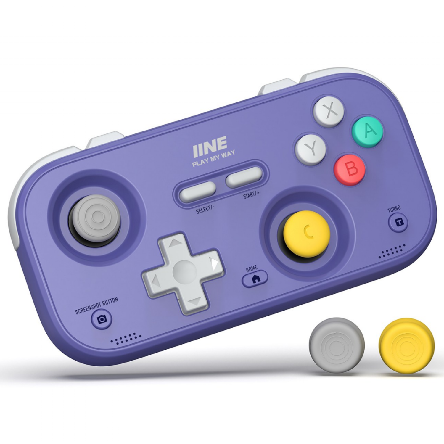 이이네 스위치용 레트로 포켓 게임 컨트롤러 눌림 방지형 조이스틱 미니 컨트롤러 Switch/PC/iOS/Android/차량 호환 무선 게임패드, 레트로 퍼플, 1세트, L1195 36,000원