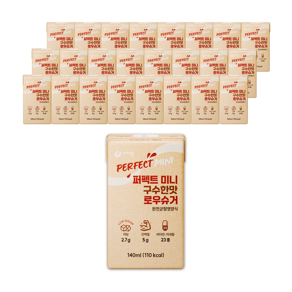 케어웰 퍼펙트 미니 구수한맛 로우슈거 완전균형영양식, 24개, 140ml 20,790원