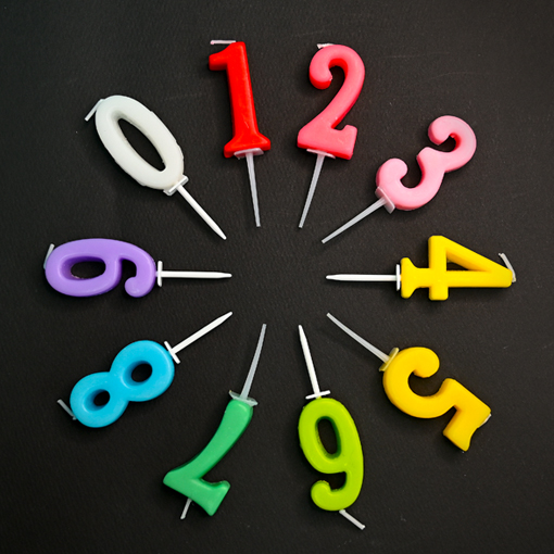 제이팩토리 트렌디 심플 숫자 케익초 숫자초 10종 3,500원