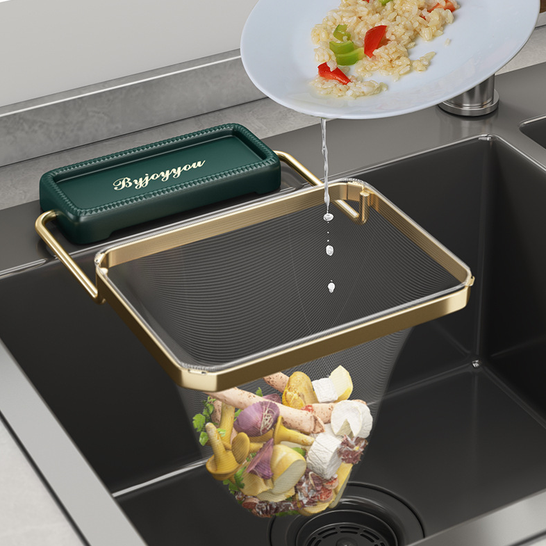 편리한 주방 음식물쓰레기 싱크대 거름망 거치대 [거름망50매포함] - 2color 2,900원