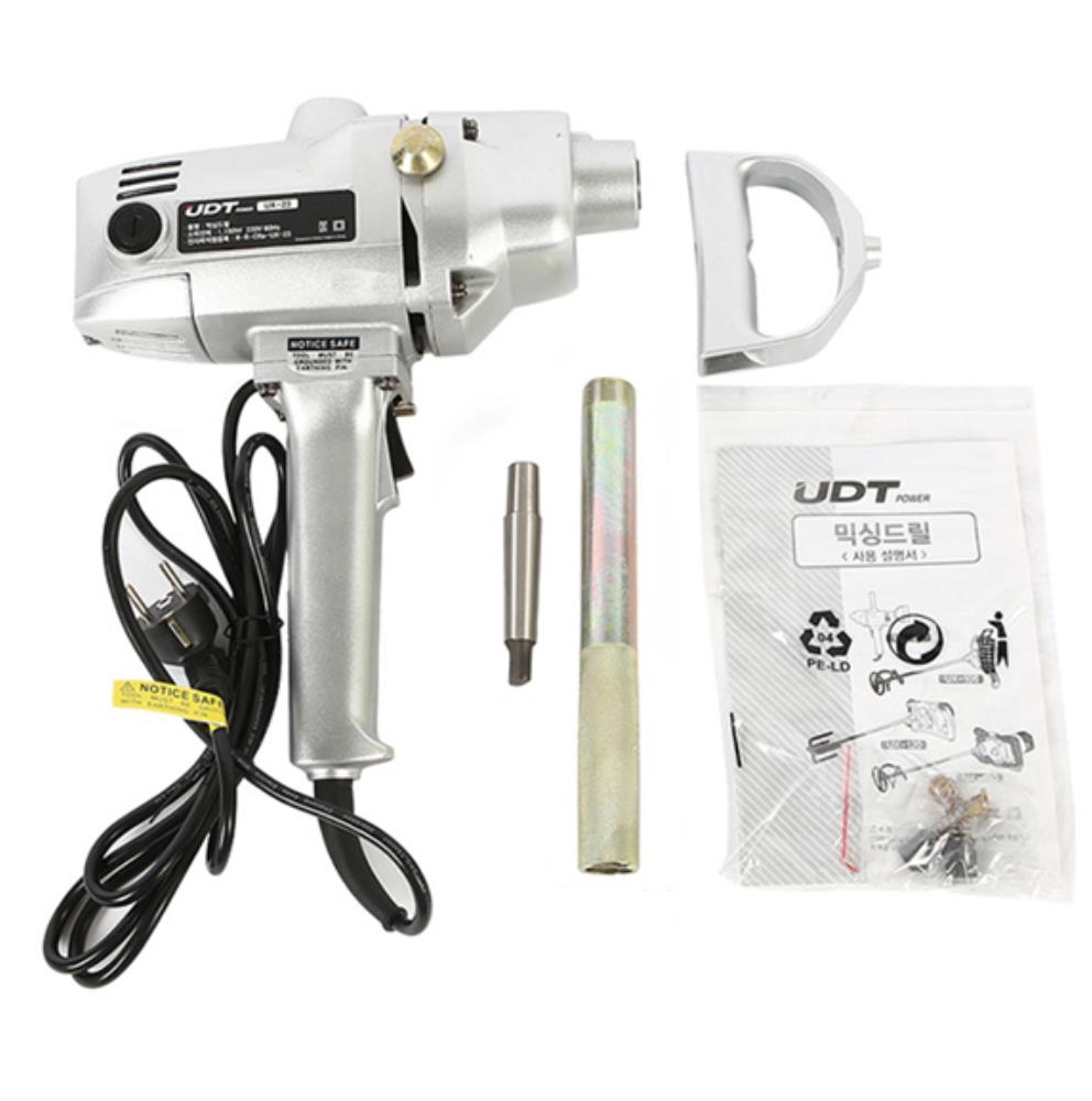UDT 전동믹서드릴 1150W D형핸들 믹싱 교반 시멘트교반 도료 페인트교반기 199,600원