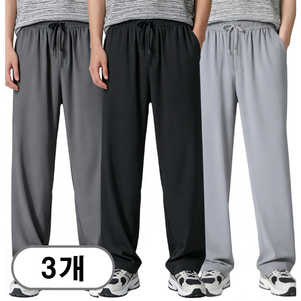 차쿠 1+1+1 남성 여름 슬랙스 팬츠 바지 아이스  일자핏 쿨시원한 작업바지 빅사이즈 17,800원