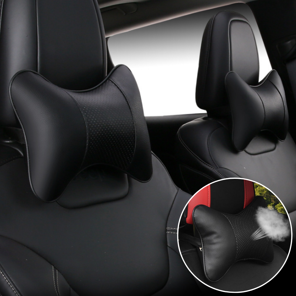 핏코드 통기성 푹신하고 편안한 고급가죽 목쿠션 2P 19,700원