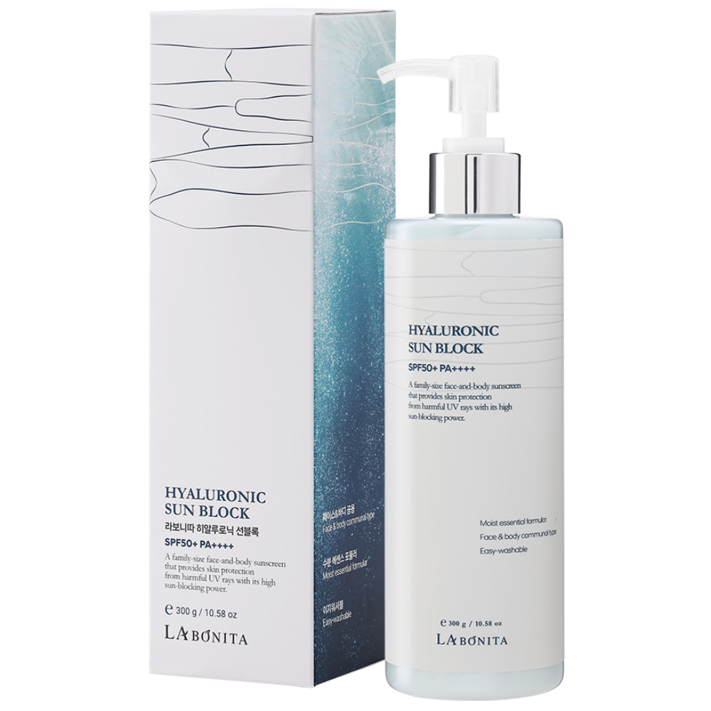 라보니따 히알루로닉 선블록 300g / 대용량 온가족 투명 무백탁 선세럼 / SPF50+PA++++/ 온몸 사용 가능 끈적이 없는 썬크림, 1개, 300g 16,900원