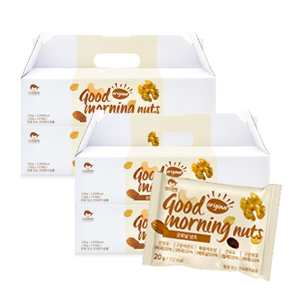 굿모닝너츠 하루한줌견과 오리지날(1박스당 25봉) 50,300원