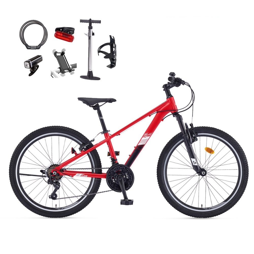 2025 삼천리 아팔란치아 24 M JR 자전거 알루미늄 초등학생 21단 변속 주니어자전거 99%조립, 레드 (90% 조립), 1개, 159cm 400,000원