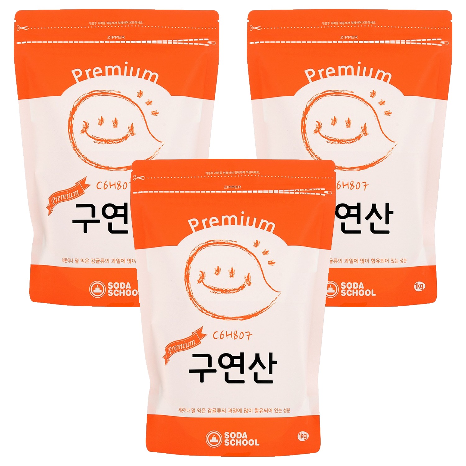 소다스쿨 프리미엄 구연산, 1kg, 3개 24,600원