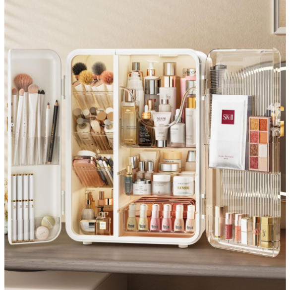 뷰리어스 화장품 수납함 냉장고형 대용량 정리함, 1개, 화이트 60,000원