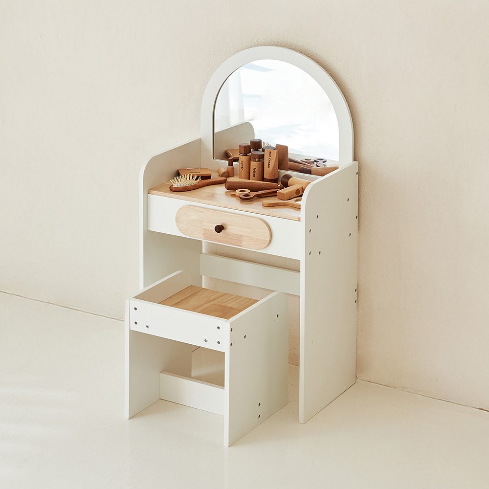 키앤비 화이트 원목 화장대 놀이 세트, 1개 120,000원