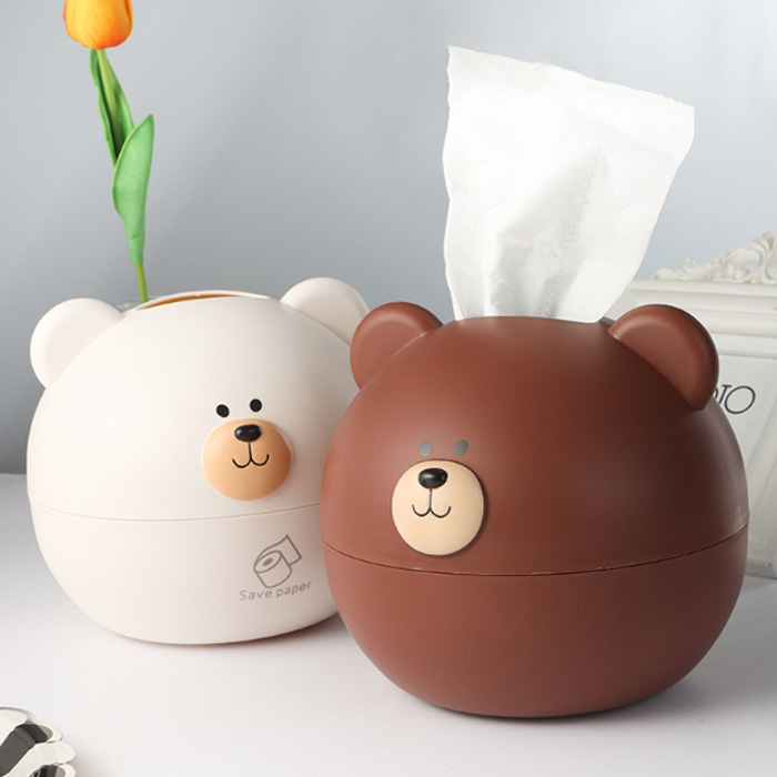 ecolucky 럭키리빙 동글곰돌이 두루마리 휴지케이스  화장지케이스 티슈커버 티슈케이스 5,900원