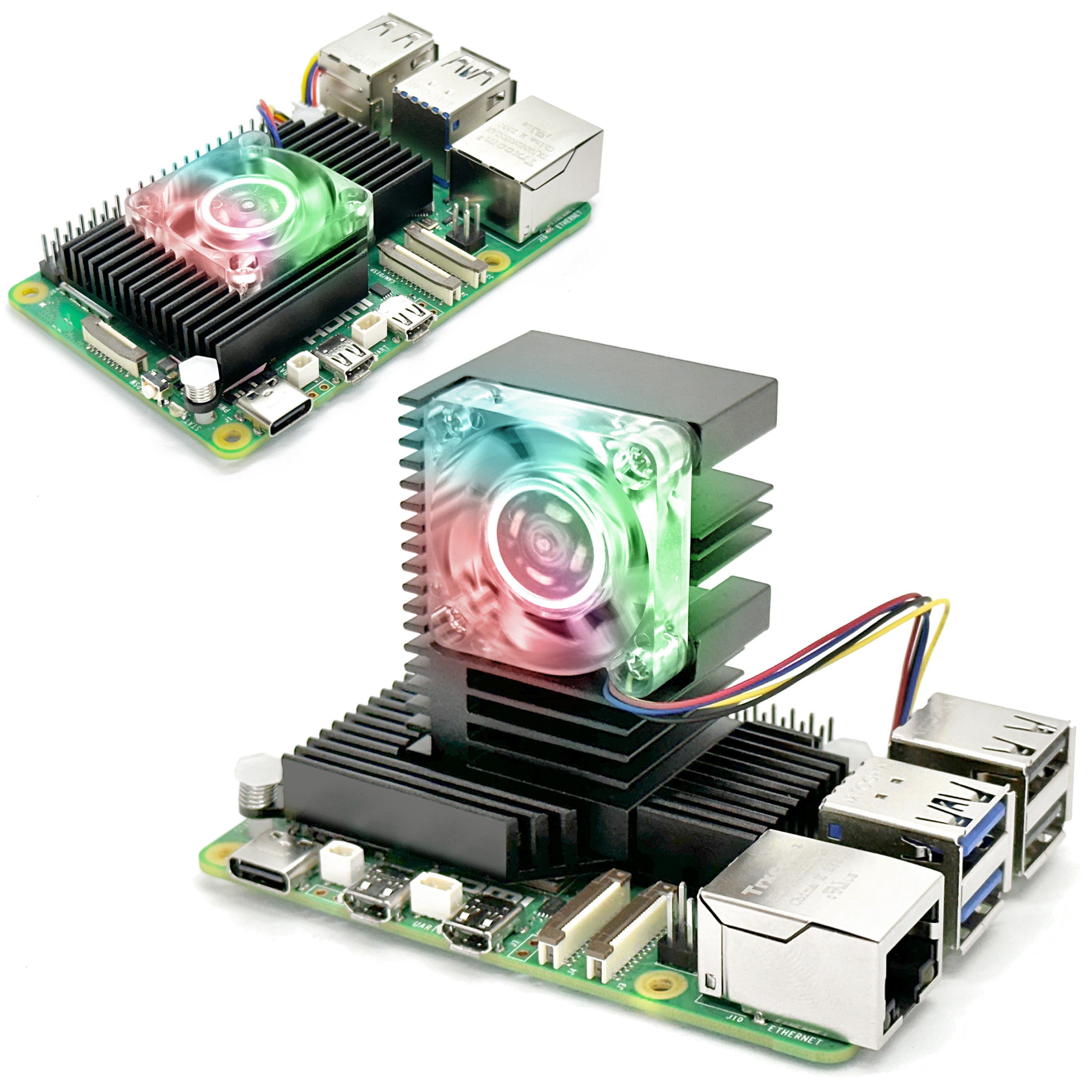 라즈베리파이5 액티브 RGB 쿨러 - 2가지 방열모드 [Dual/ RGB] 16,900원