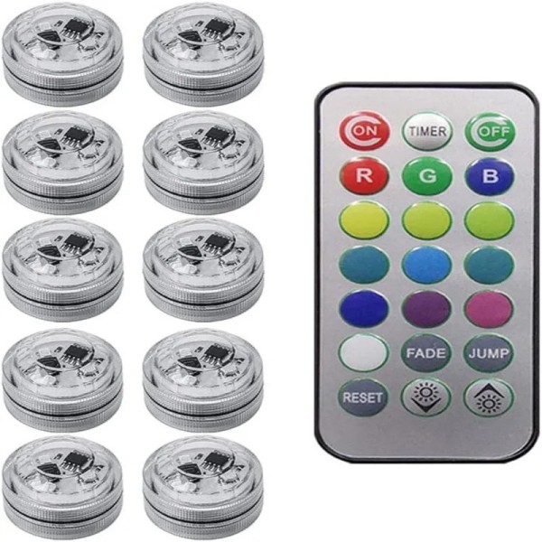 자동차풋등 무선 접착 LED 자동차 인테리어 앰비언트 라이트, 리모컨 장식, 자동 지붕 발 분위기 호환용 램프, 배터리 포함, 다채로운 27,090원