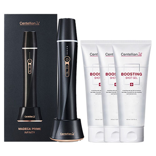 센텔리안24 마데카 프라임 인피니티 마사지기 + 부스팅 샷 젤 150ml x 3p 세트, 센텔리안24 마데카 프라임 인피니티, 블랙(마사지기) 439,200원