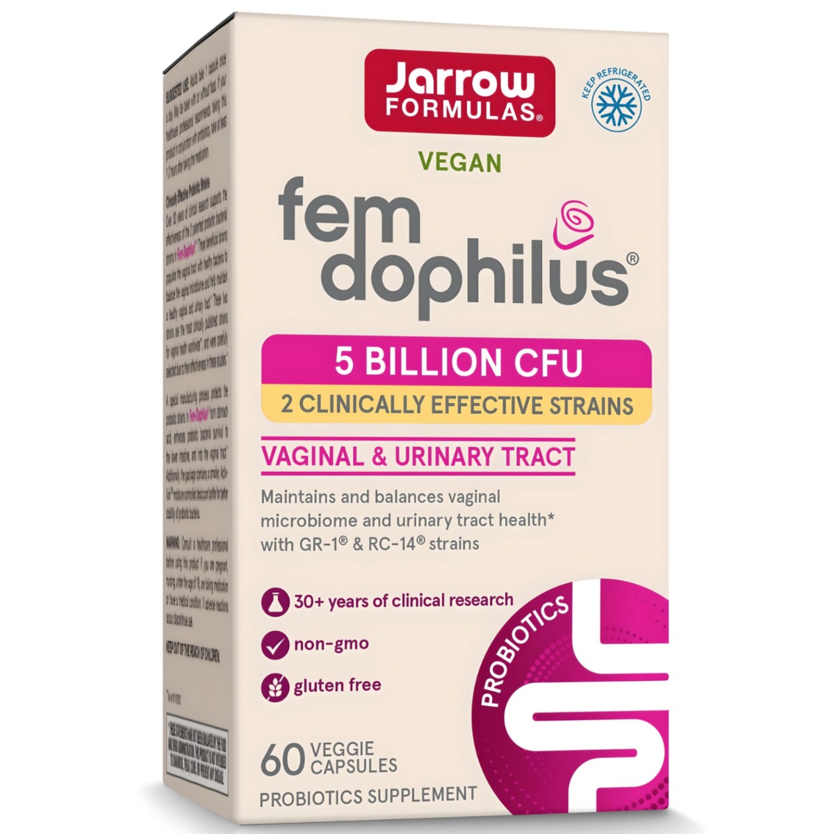 재로우 우먼스 펨 도피러스 유산균 캡슐, 60정, 1개 38,750원