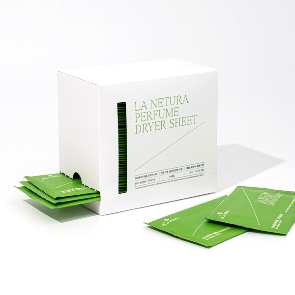 네츄럴오가닉 퍼퓸샤워 드라이시트 메쉬홀 먼지흡착 섬유유연 건조기시트 포장 50매 8,600원
