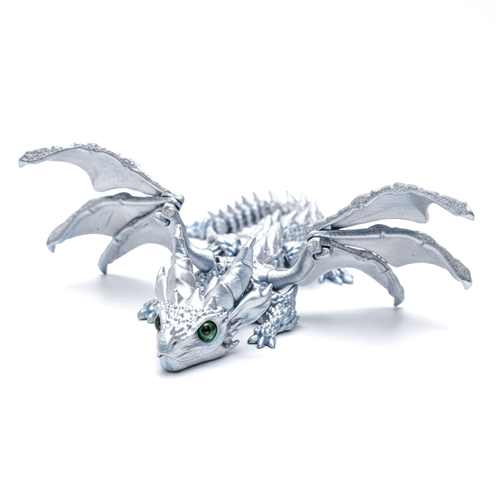 베이비 드래곤 모형 인형 선물 인테리어 소품 장식품 3D프린터, 1개, 실버 9,000원