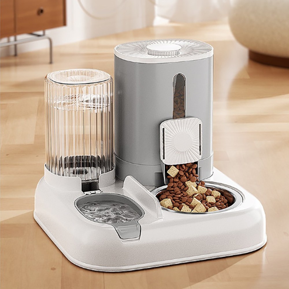 클로버 테크 반려동물 고양이 강아지 자동 급수 급식기, 1개, 화이트 16,900원