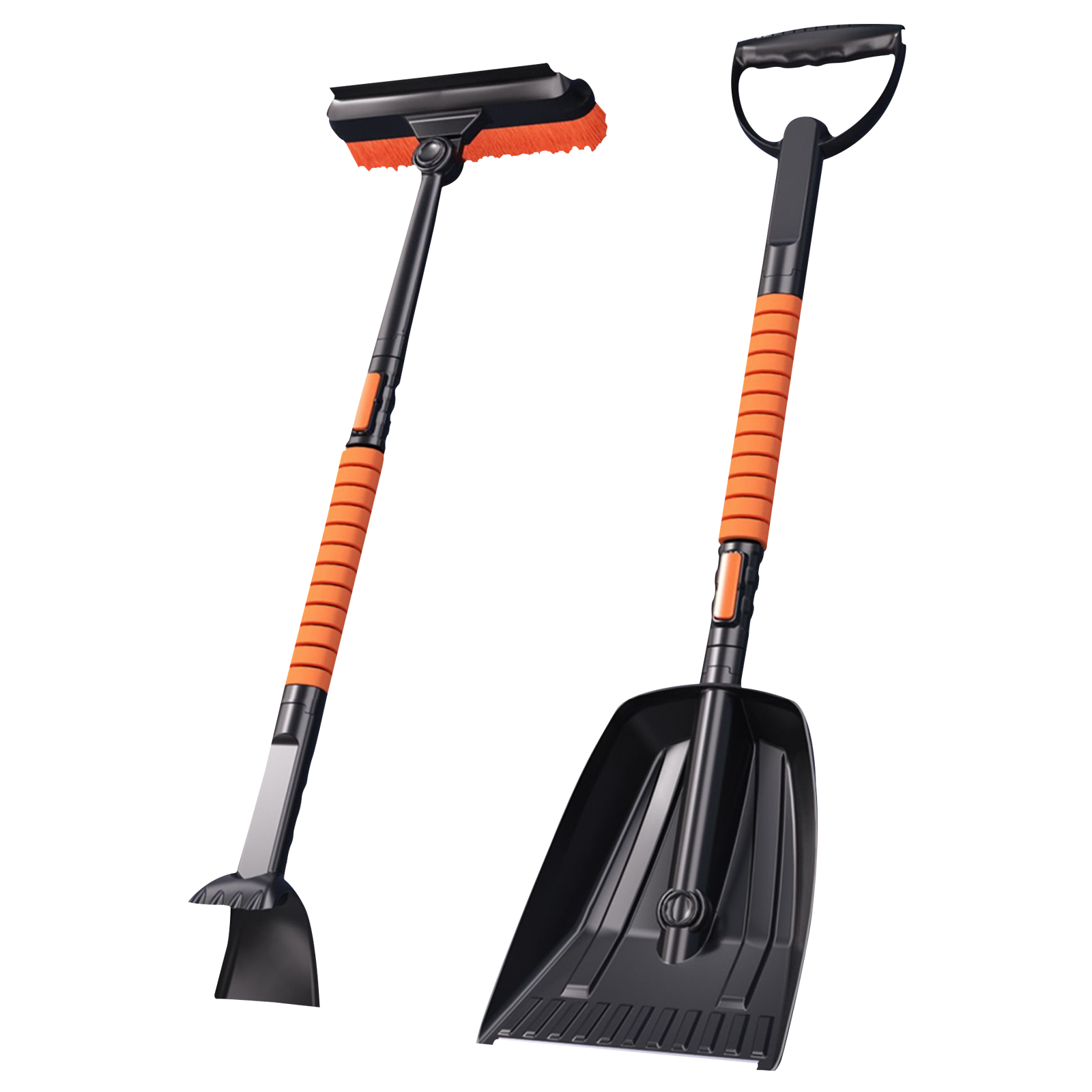 VIX Group 자동차용 제설 눈삽 제설삽 5in1 눈밀대 얼음 성에제거 휴대용 간편조립 길이조절 가능 눈제거 브러쉬 차량관리용품, 1세트 17,900원