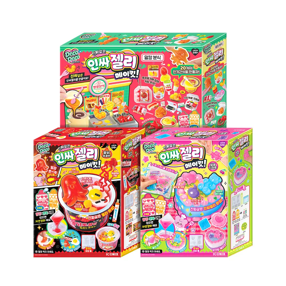 데코데코 인싸젤리 스퀴시 3종 세트 (말캉분식+불닭뽀끔면+달콤 디저트팩 메이킷), 1세트, 말캉분식+불닭뽀끔면+달콤 디저트팩 메이킷 55,900원
