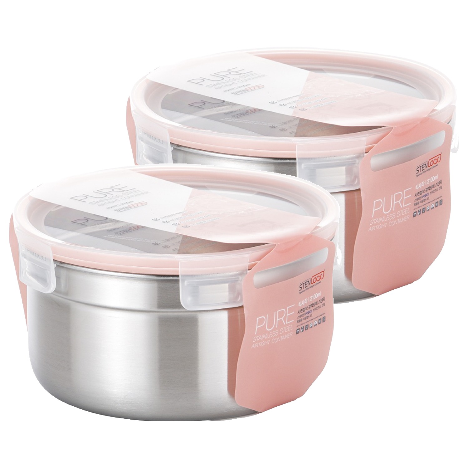 스텐락 퓨어 밀폐용기 원형 9호 21,620원