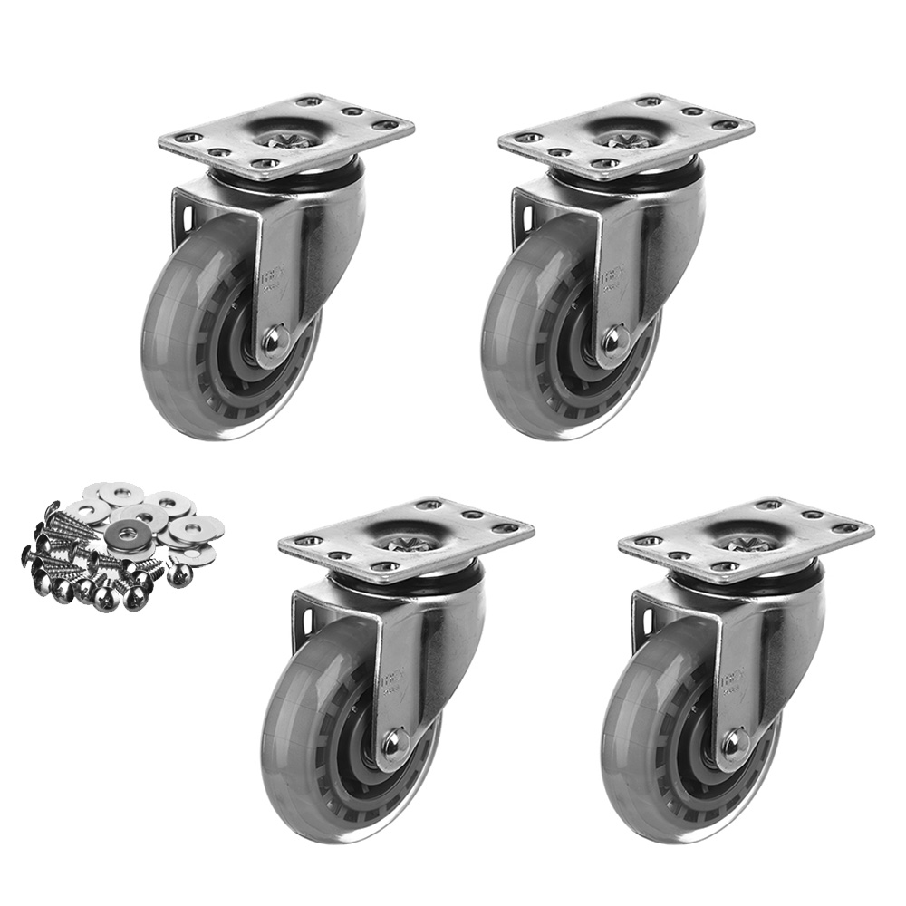 티렉스캐스터 회전 고탄성 캐스터 바퀴 100mm P504S-6 4p + 와샤 + 십자볼트, 1세트 39,100원