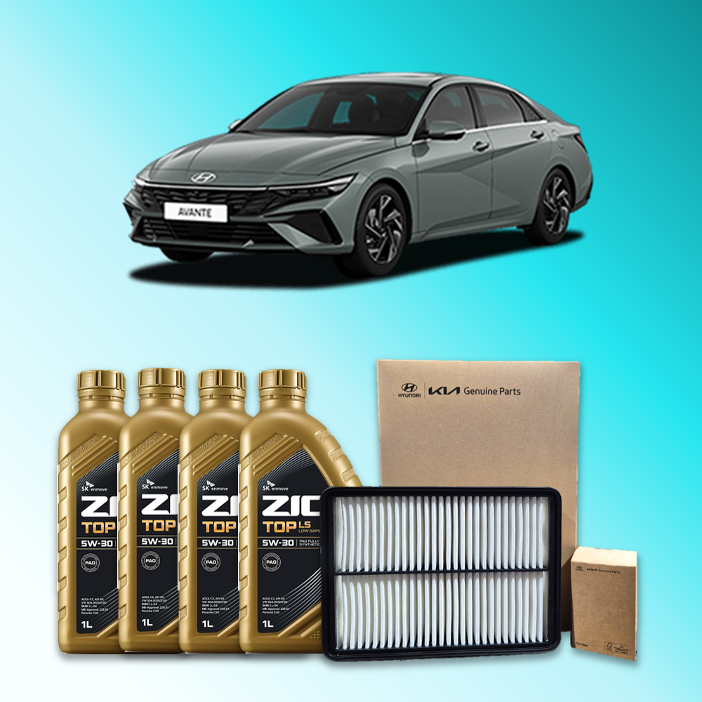 더 뉴 아반떼 하이브리드 (CN7) 1.6 가솔린 엔진오일세트 순정필터 SK 지크 탑 LS 5W30 (ZIC TOP LS) 76,900원