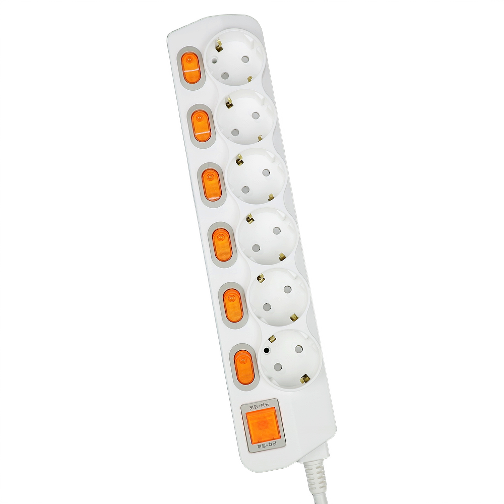 매직파워 국산 멀티탭 6구 개별형, 화이트(WHITE), 1개, 1.5m 18,810원
