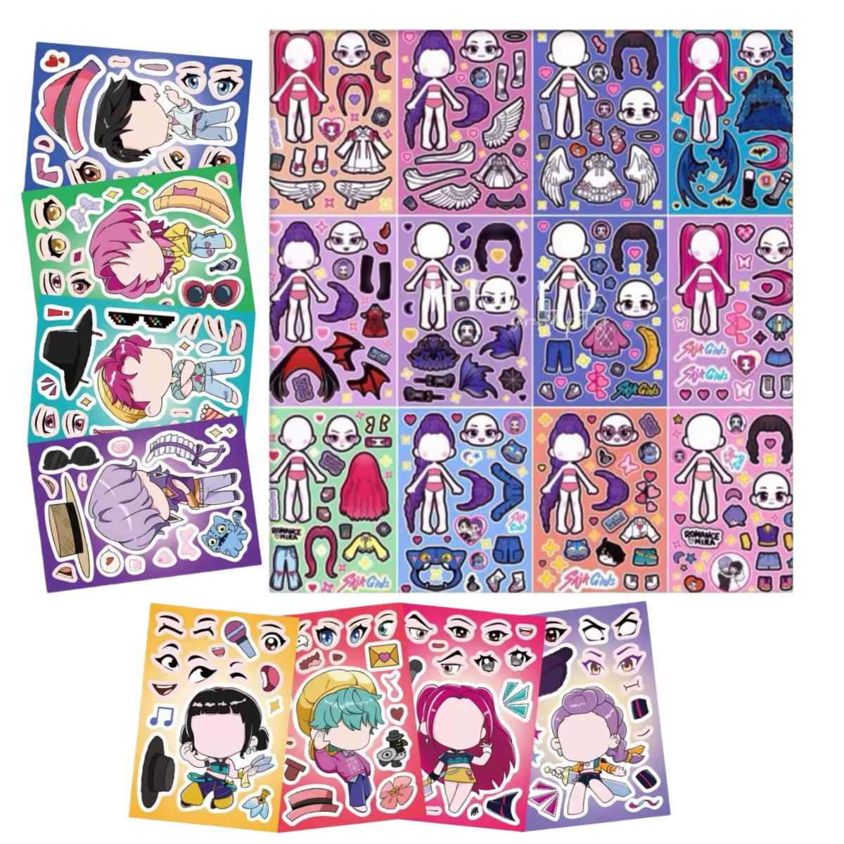 픽클리 케이팝데몬헌터스 20장 코디 스티커 케데헌 굿즈 더피 호랑이 캐릭터, 1세트, 혼합색상 8,800원
