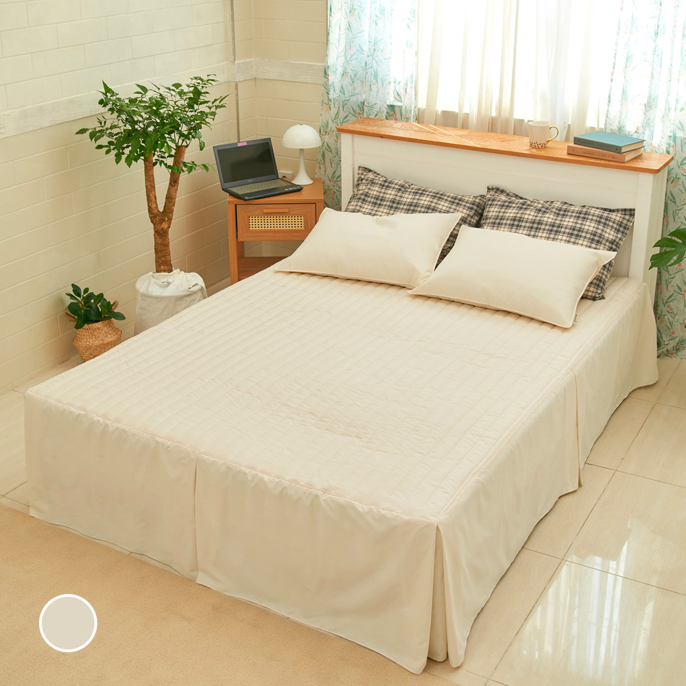 바자르 순면코튼 스커트형 누빔 침대커버 심플형 67,890원