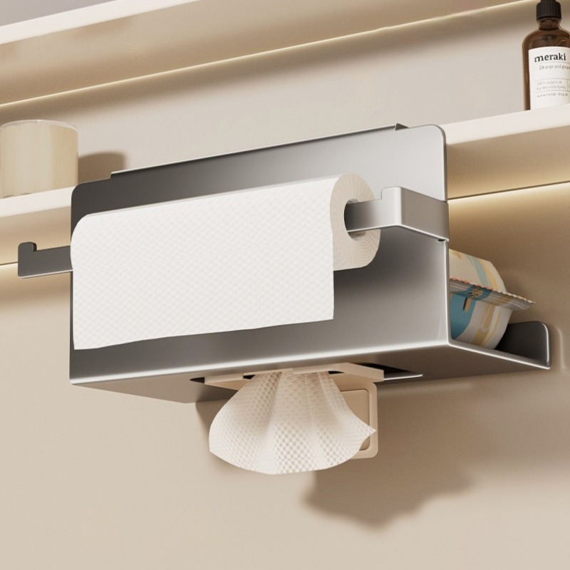 이지리빙 무타공 키친타올걸이 겸용 티슈케이스, 그레이, 1개 13,800원