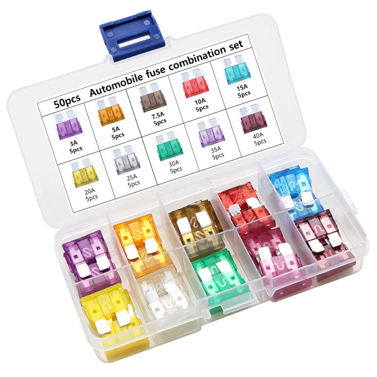 앗싸 자동차 휴즈 세트 대형ATO 3~40A 10종 50개 1세트, 1개 9,000원