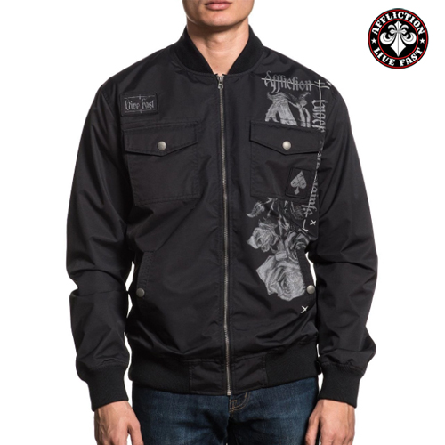 기사미 어플릭션 남자자켓 타투프린팅 점퍼 아웃도어점퍼 110OW343 BLACK 135,000원