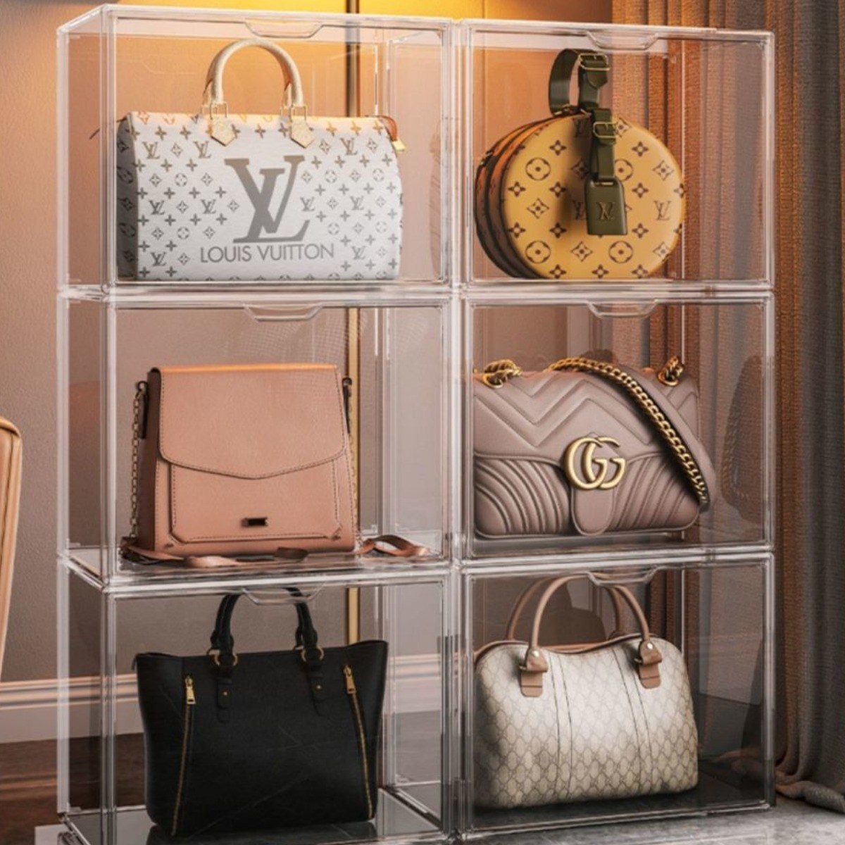 OnB 아크릴 쇼케이스 모듈형 수납 진열장 특대형 44*33*31.5cm, 1개, 투명 17,700원