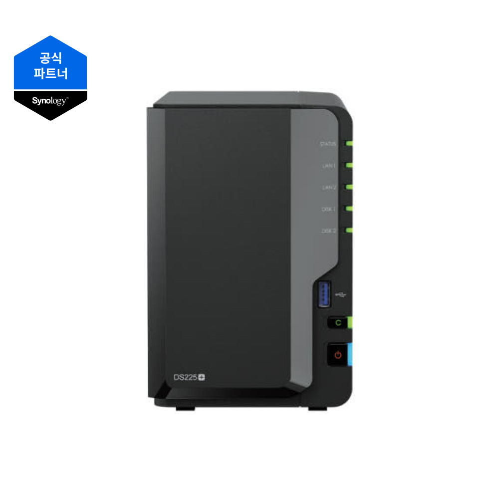 Synology(시놀로지) NAS DS225+ (하드미포함) 2베이, 타워형, 3년보증 581,000원
