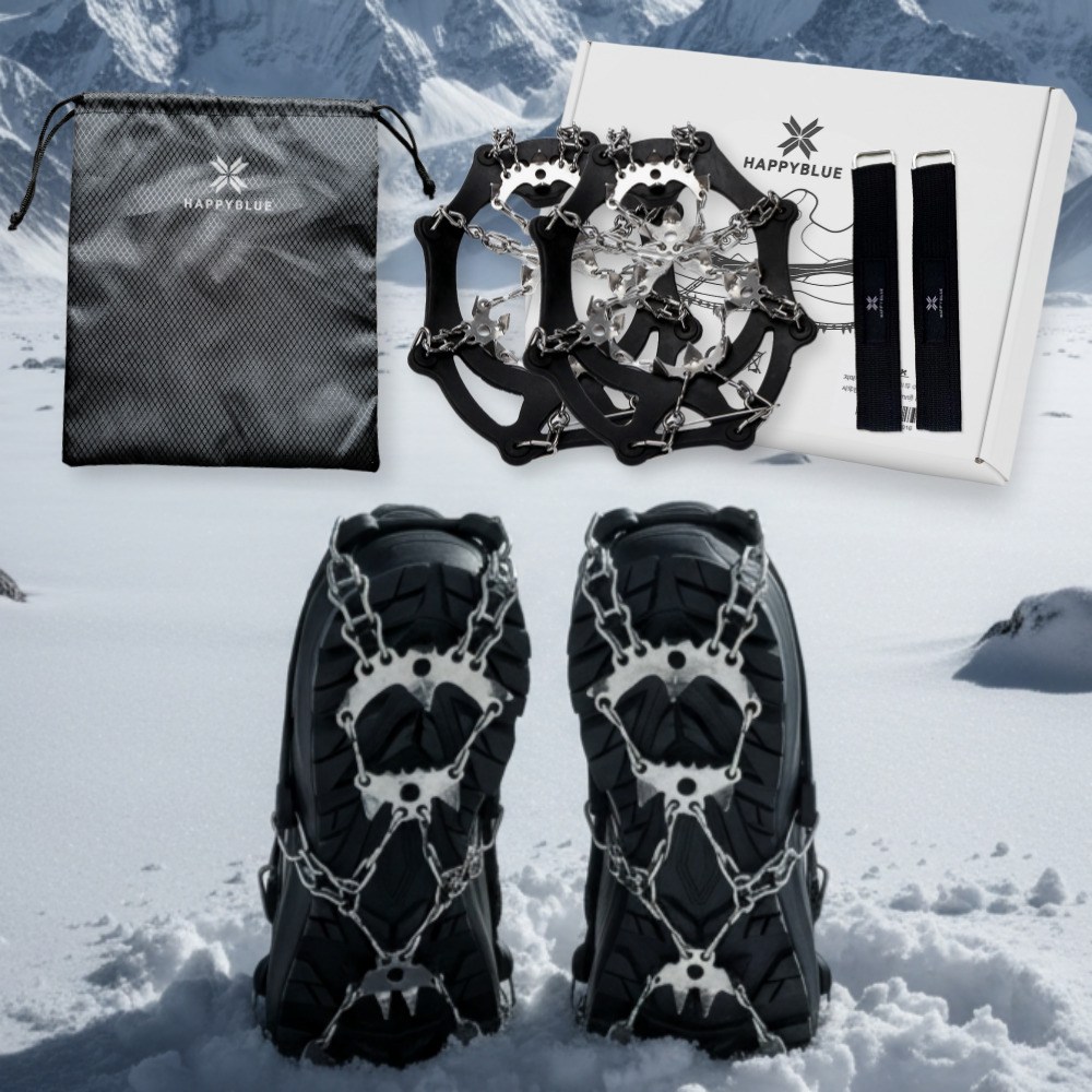 해피블루 등산 아이젠 24피크 고강도 체인 18,960원