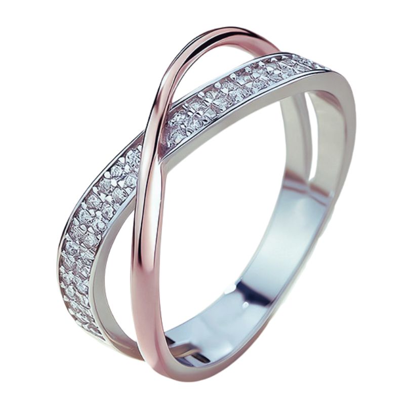 트위스트 반지 큐빅 지르코니아 레이어드 링 커플링 패션 반지 9,900원