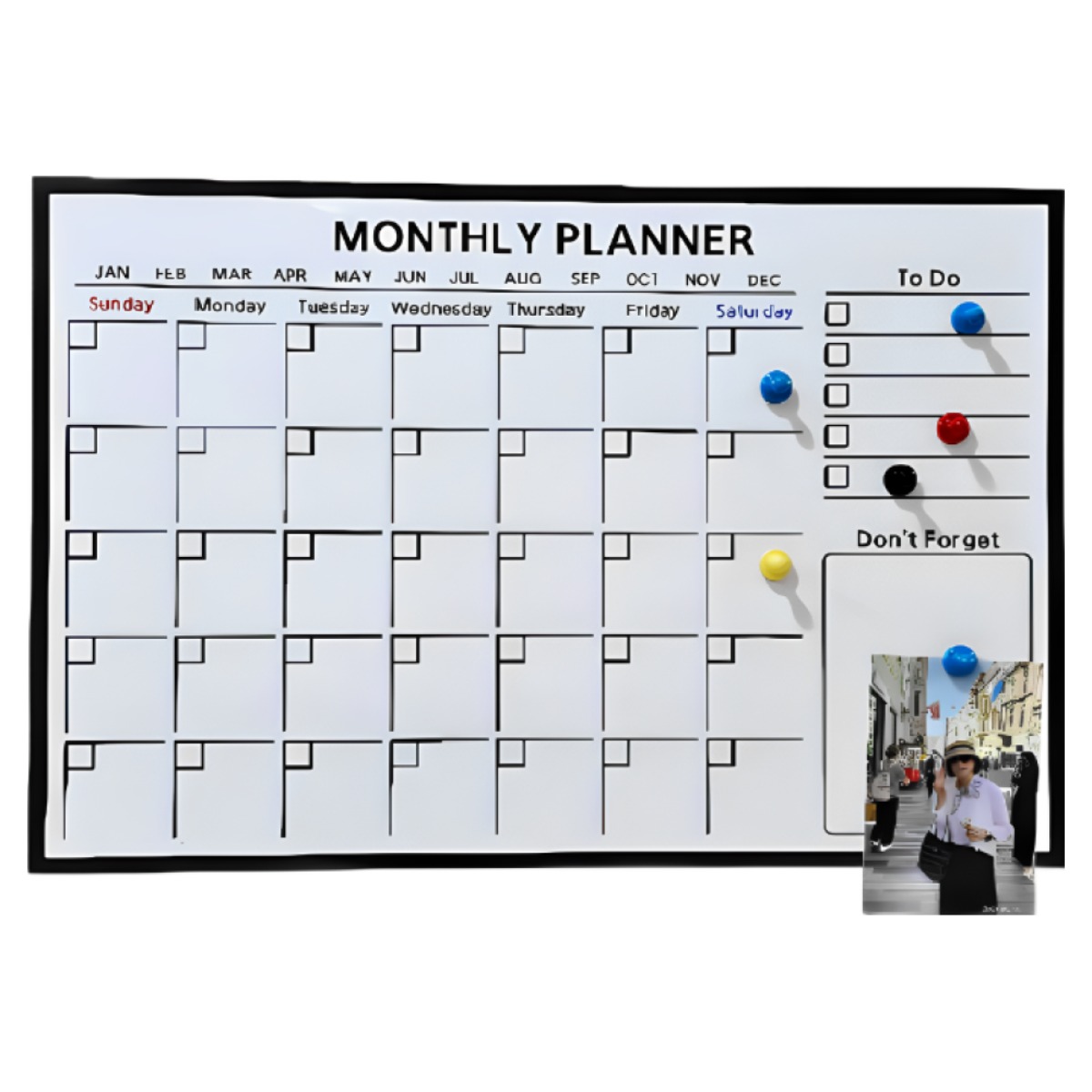 Monthly Planner 프레임 붙이는 자석 화이트보드 31,000원