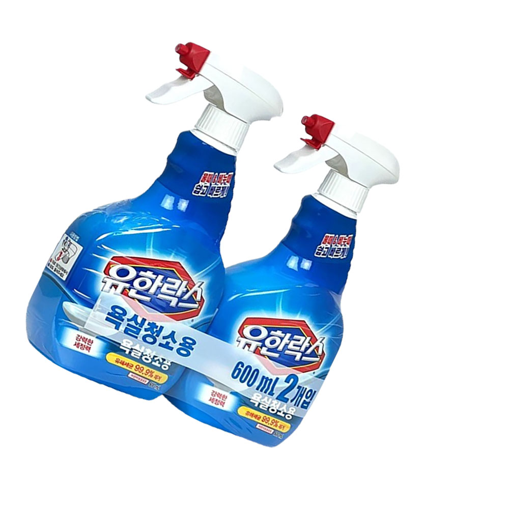 유한락스 욕실 화장실 클린업 세정제 곰팡이제거 클리너 케어 위생 세정제 살균 600ml 2병, 2개 11,220원