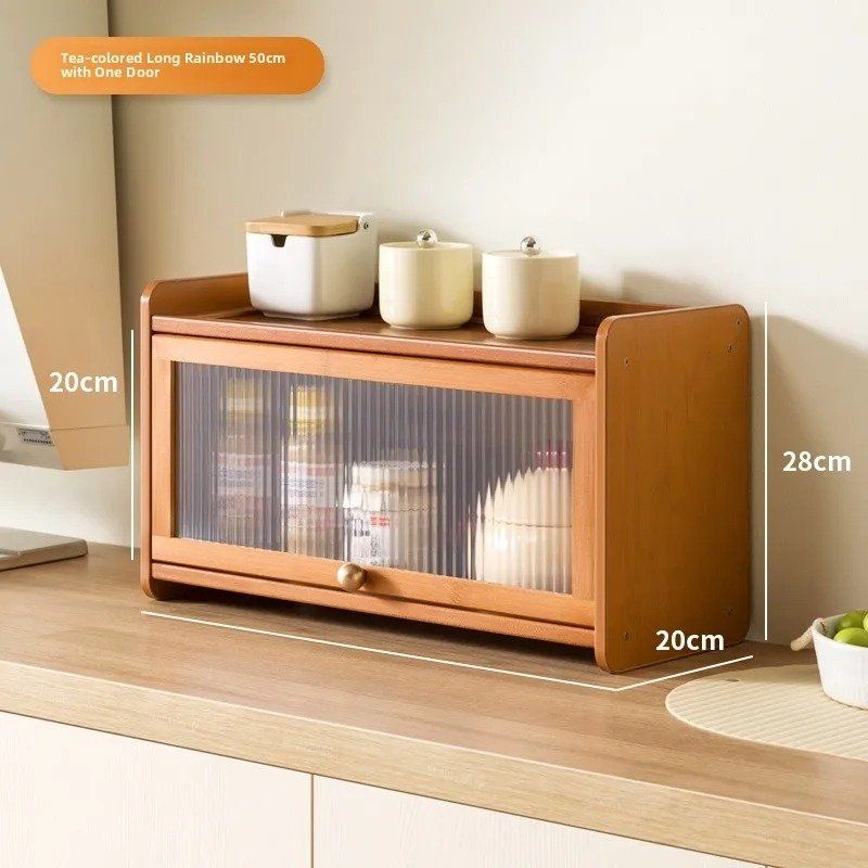 일본식 원목 식탁 사이드보드 주방 컵 수납함 조미료 보관함 홀더 수납 랙 커피 테이블 상단 선반 수납장 40,000원