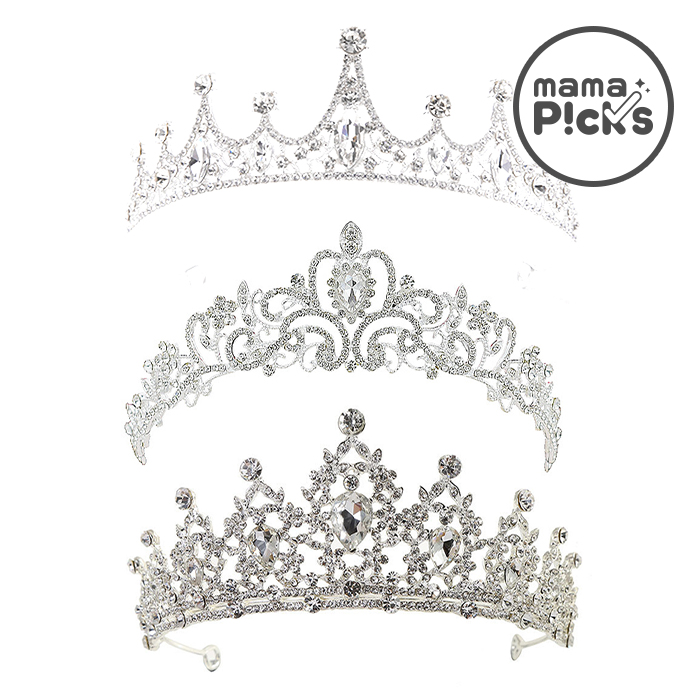 마마픽스 셀프 웨딩 브라이덜샤워 티아라 왕관, 1p, 티아라-3종세트 23,100원
