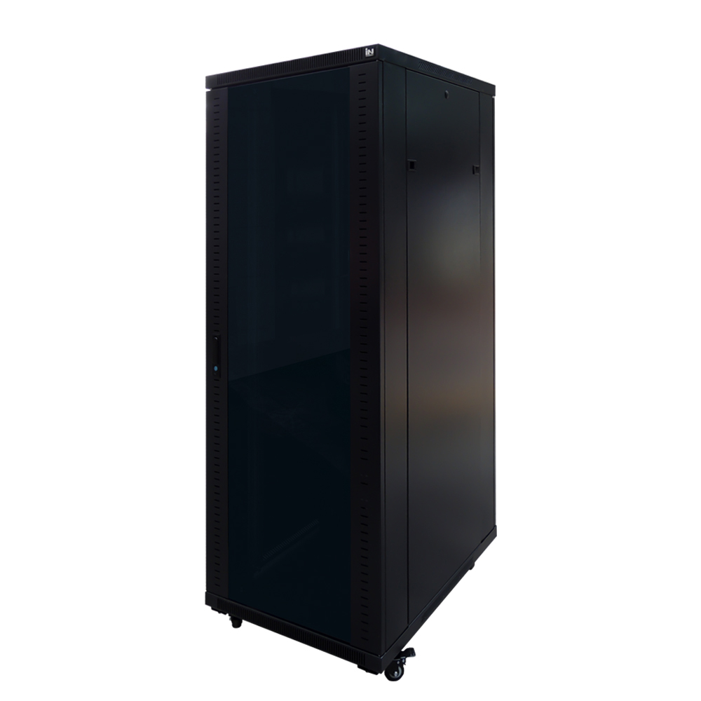 인네트워크 슬림너트 방식 32U 허브랙 W600xD800xH1600 블랙 IN-H1600B 상단 120mm 쿨링팬 설치 IEC EIA 국제규격 강화유리 도어장착 520,000원