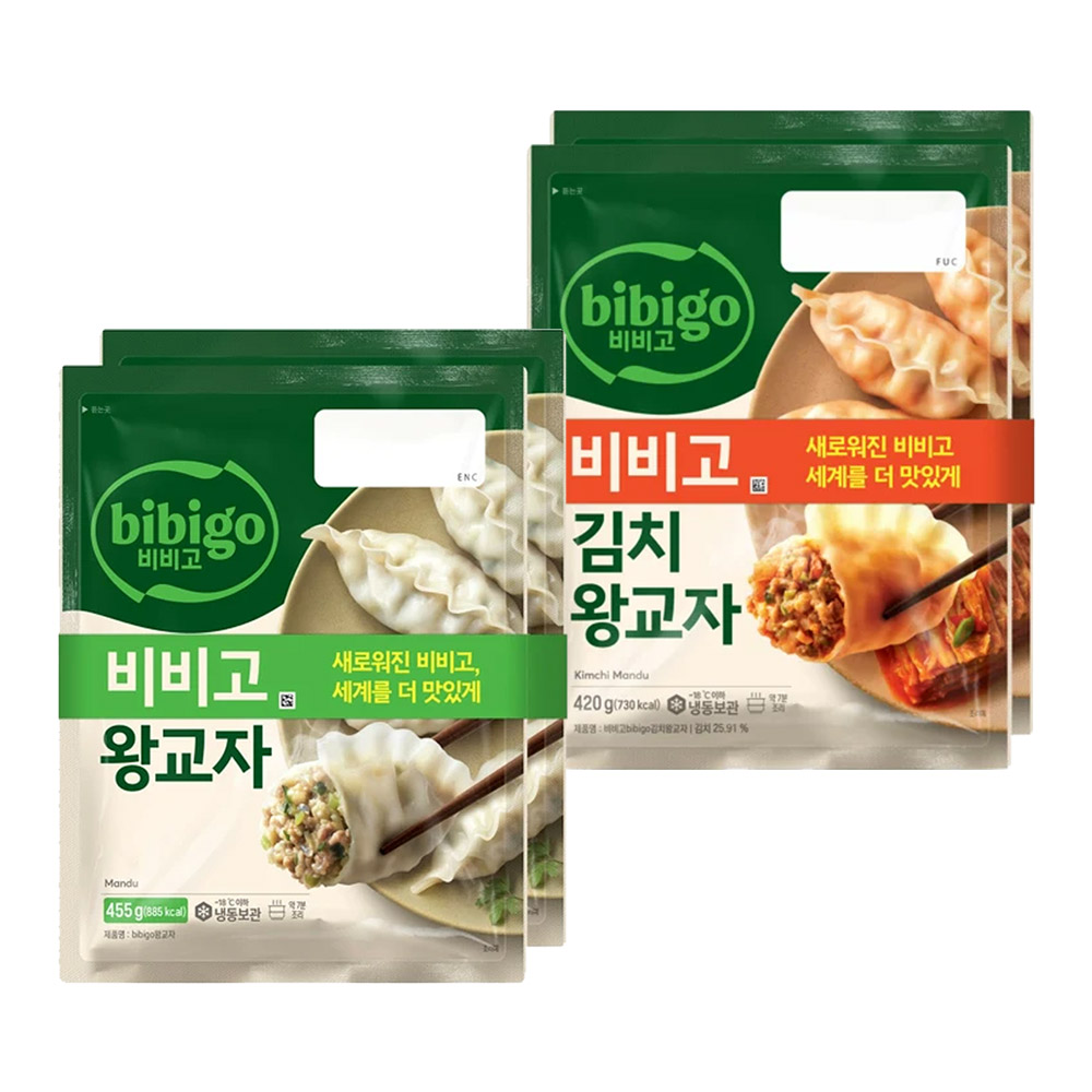 CJ 비비고 왕교자 455g X 2봉 + 김치왕교자 420g X 2봉, 1세트, 455g 17,960원