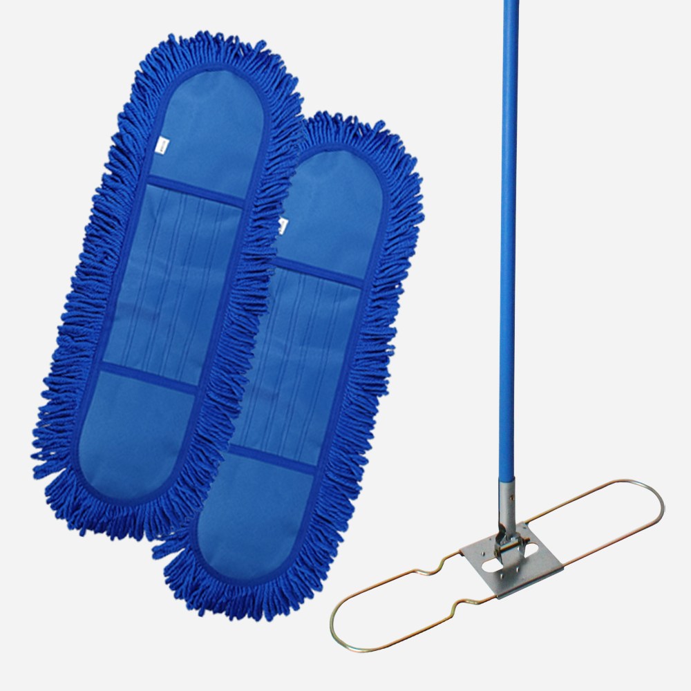 월드크린 극세사 칼트 리스킹 걸레 105cm 블루 2p + 판자루 120cm 33,900원