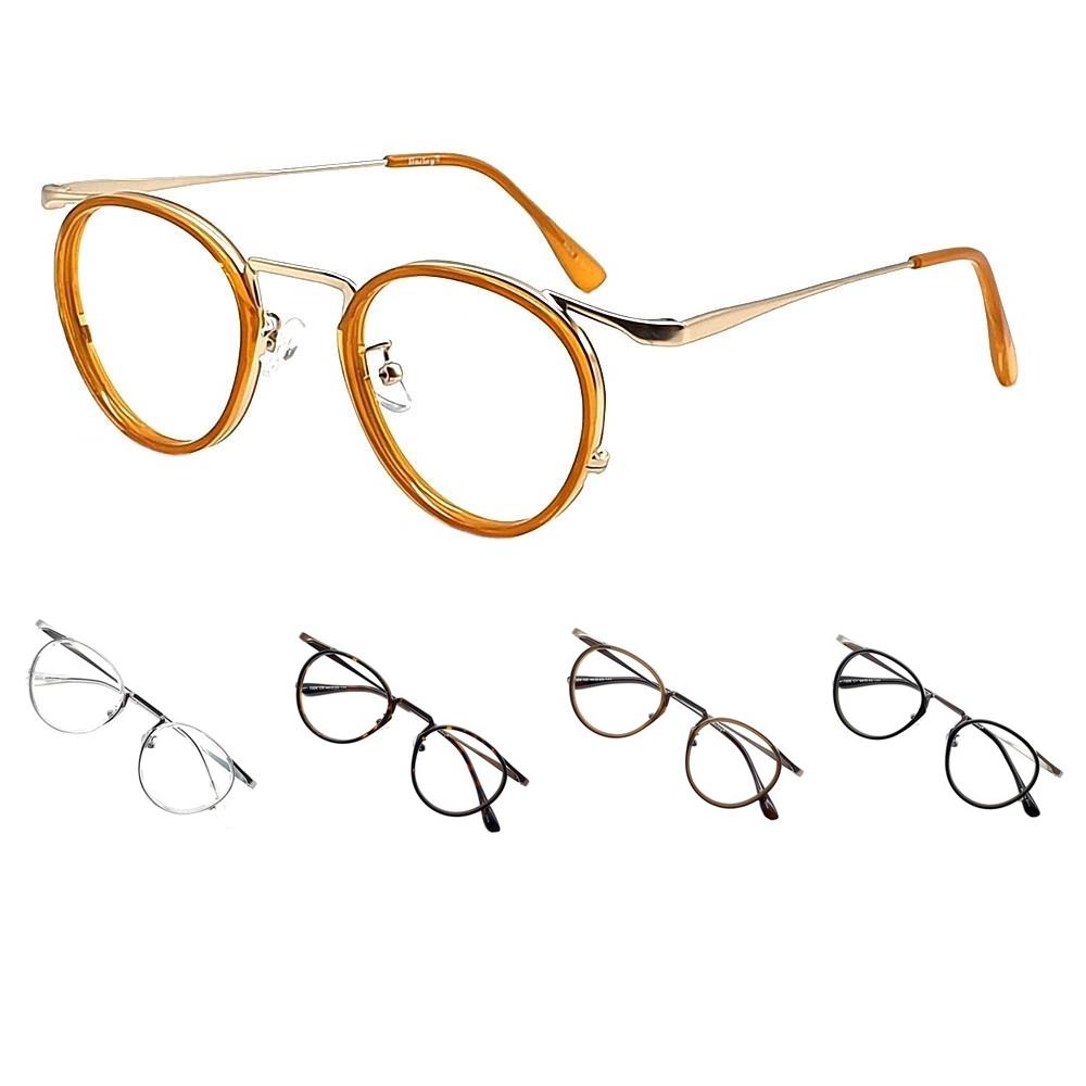 EYES ONE 빈티지 원형 동그란 라운드 뿔테 안경 일본 느낌 연예인 아이돌 유행 투명 안경테 24,500원