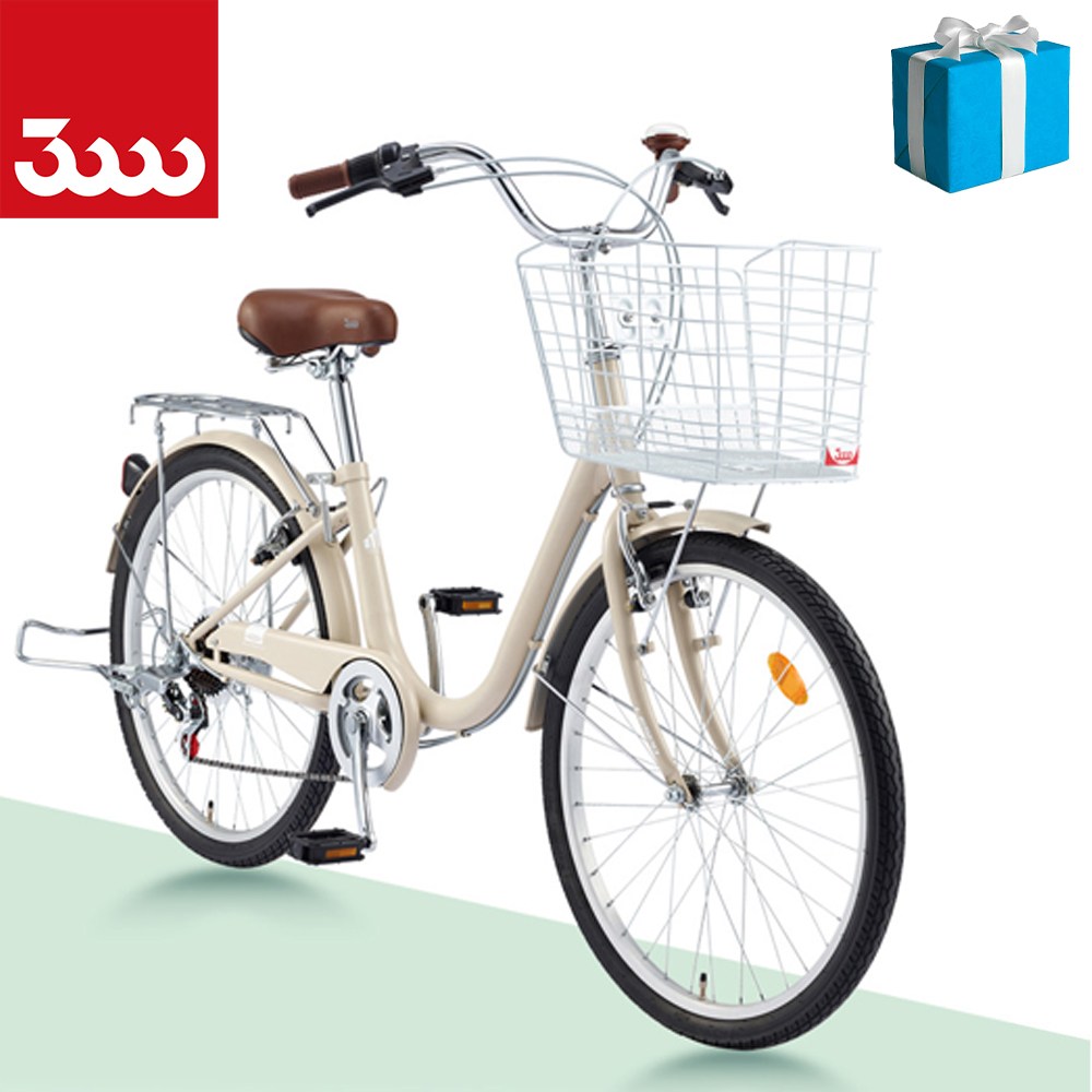 삼천리 2026 24 선데이 7단 초등학생 여성용 클래식 시티형 바구니 자전거 100% 완조립 / 사은품 증정 280,000원