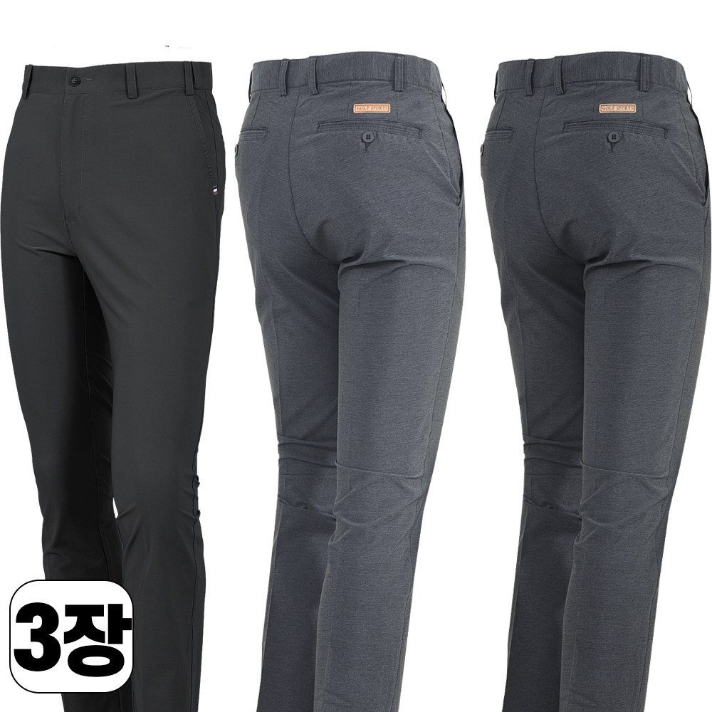 3세트 스타일필드 봄 여름용 남성 일자 허리조절 스판 팬츠 긴바지 골프웨어 아웃도어 아빠 바지 JUB121 43,900원