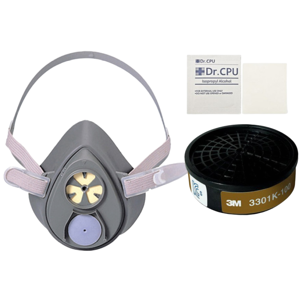 3M 면체마스크 단구형 세트 3200CN + 3301K-100+마스크소독용 알콜솜2매 23,410원