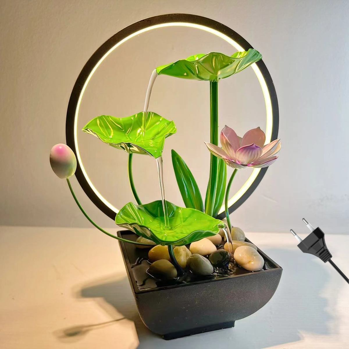 Mochae 실내 미니 분수대 인테리어 가정용분수 미니분수대 풍수 인테리어소품 실내 연잎 가정 펌프 가습기 거실 장식품 선물 39,800원