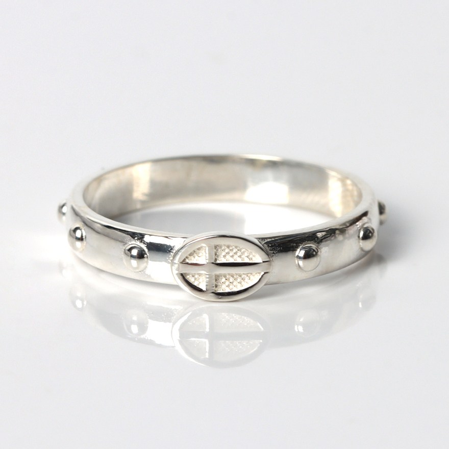 오로프 순은 S925 민묵주 카톨릭 천주교 십자가 종교 기도 묵주반지 (7호~25호 모든 사이즈) 29,400원