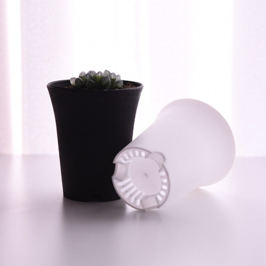 플아가든 원형 롱 플라스틱 화분 하월시아 플분 500원